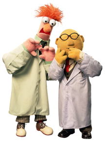 Bunsen Honeydew (right) and Beaker